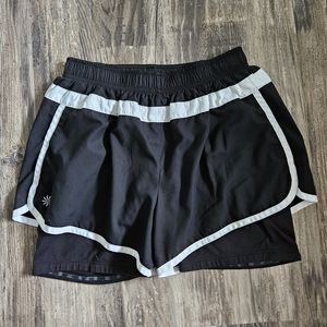 Athleta Black and White Shorts with Inner Lining, Size XS